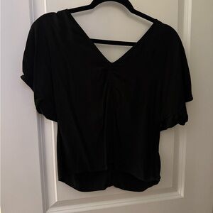 Madewell Black V-Neck Blouse